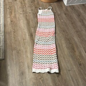 Z Supply Pink and White Knit Top